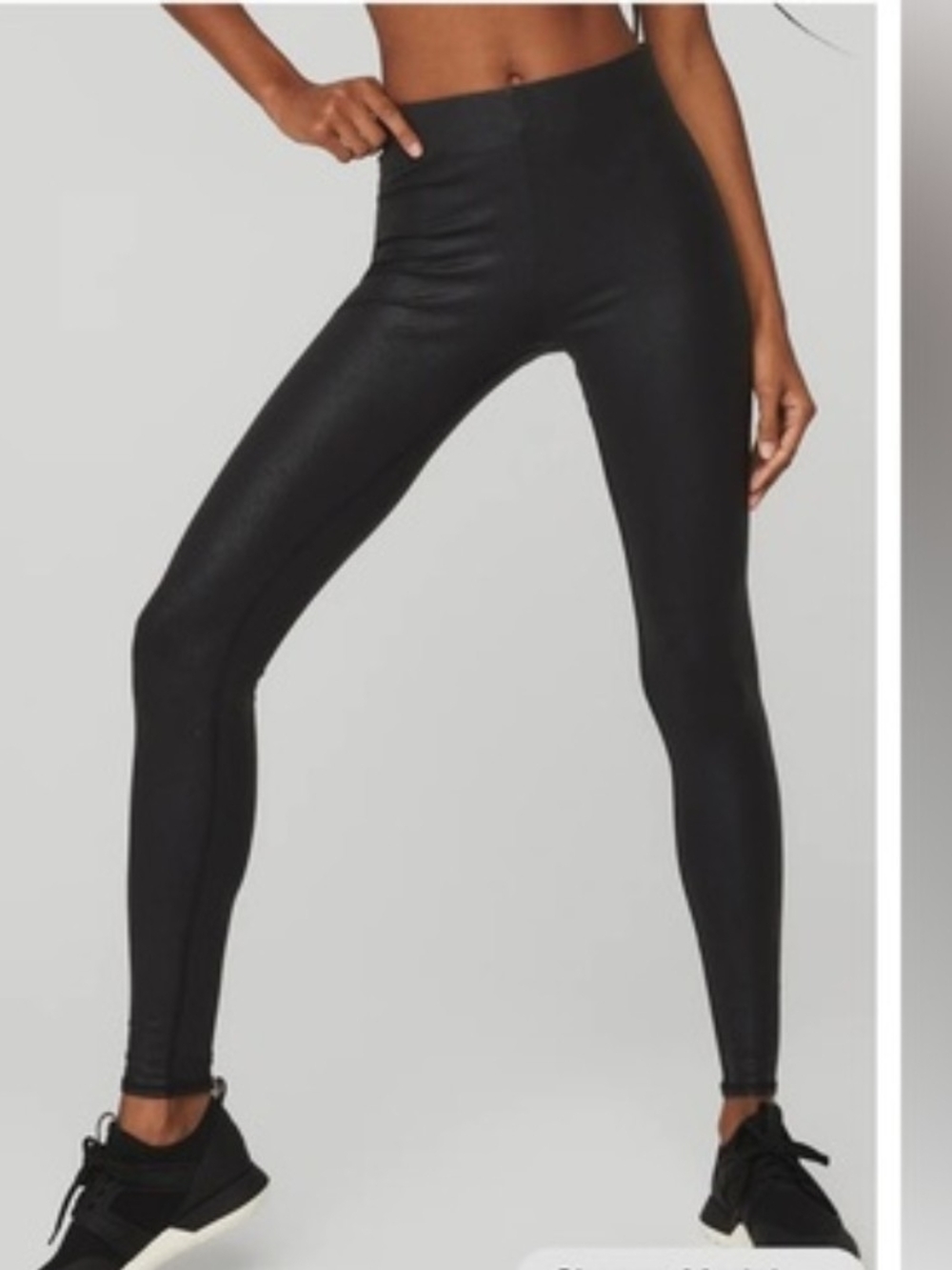 ALO Yoga Faux Leather Airbrush High-waist Jeggings